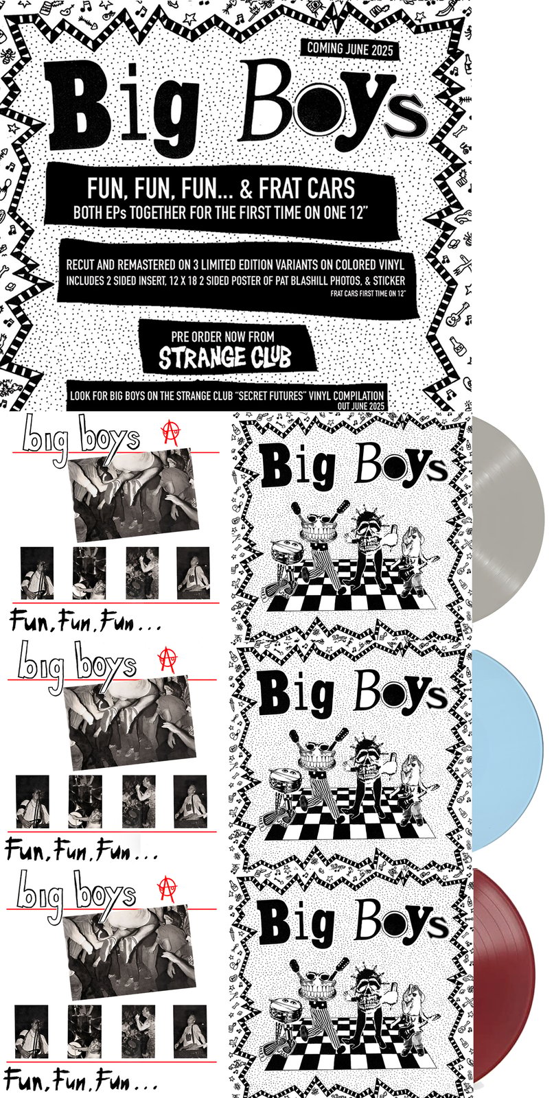BIG BOYS レコード 未使用品 limited color vinyl BIG BOYS- Fun Fun Fun/ Frat Cars 12